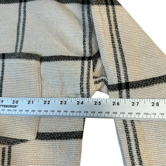 Altar’d State Isabella Plaid Button Up Top Ivory Womens Size Medium - Picture 5 of 7